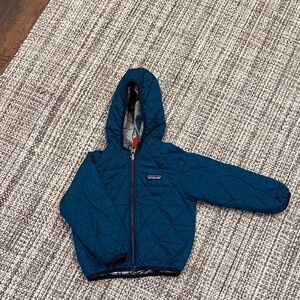Patagonia REVERSABLE! Teal Quilted Hooded Jacket
